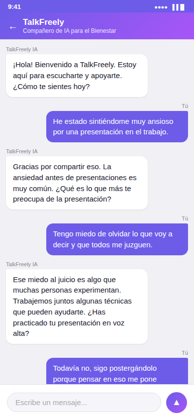 TalkFreely Chat Interface